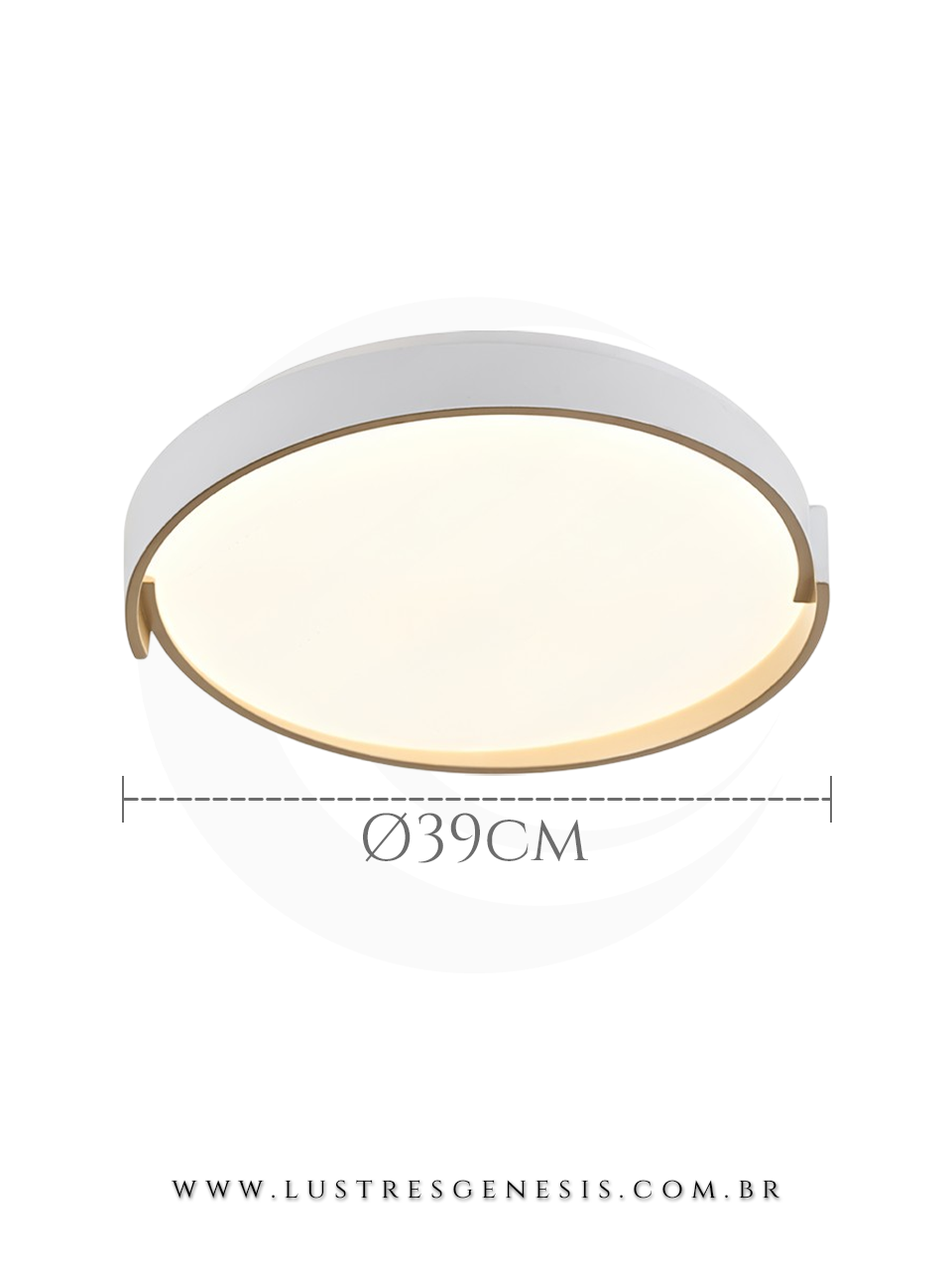 Plafon redondo Branco com LED quente, neutro e frio ideal para quartos, sala de estar, corredor, hall e escrit&oacute;rio.